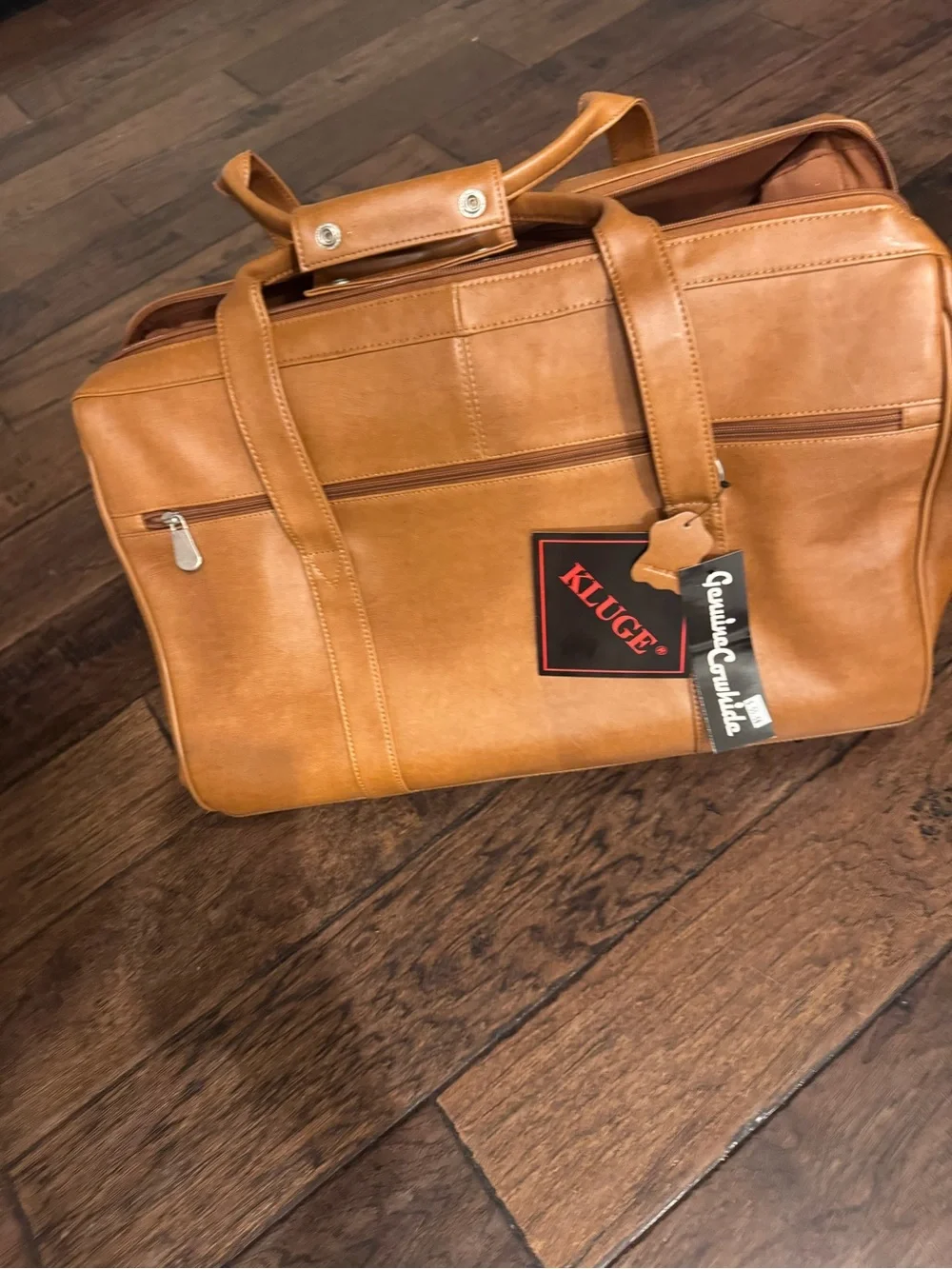 Genuine Cowhide Leather Men’s duffle bag- Tan